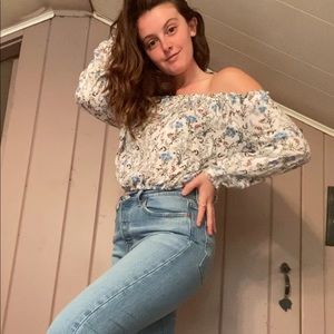 Floral off the shoulder top